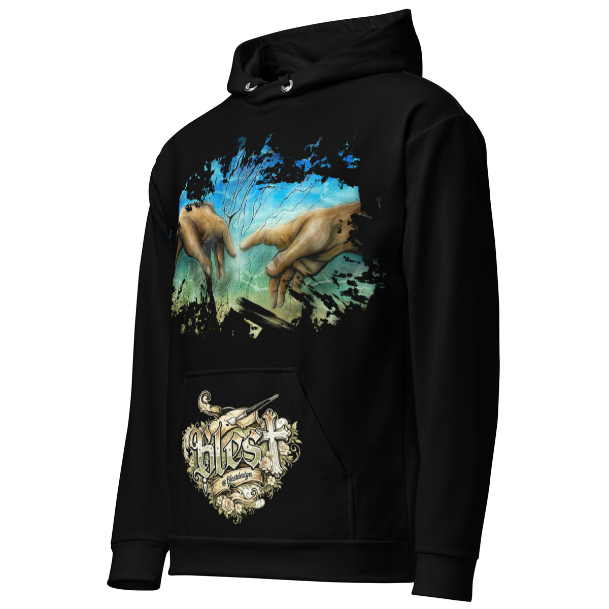 Blest All-Over Print Recycled Unisex Hoodie